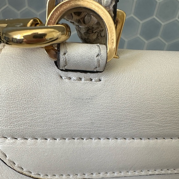 Vintage CELINE Python-trimmed trapeze bag - Picture 15 of 16